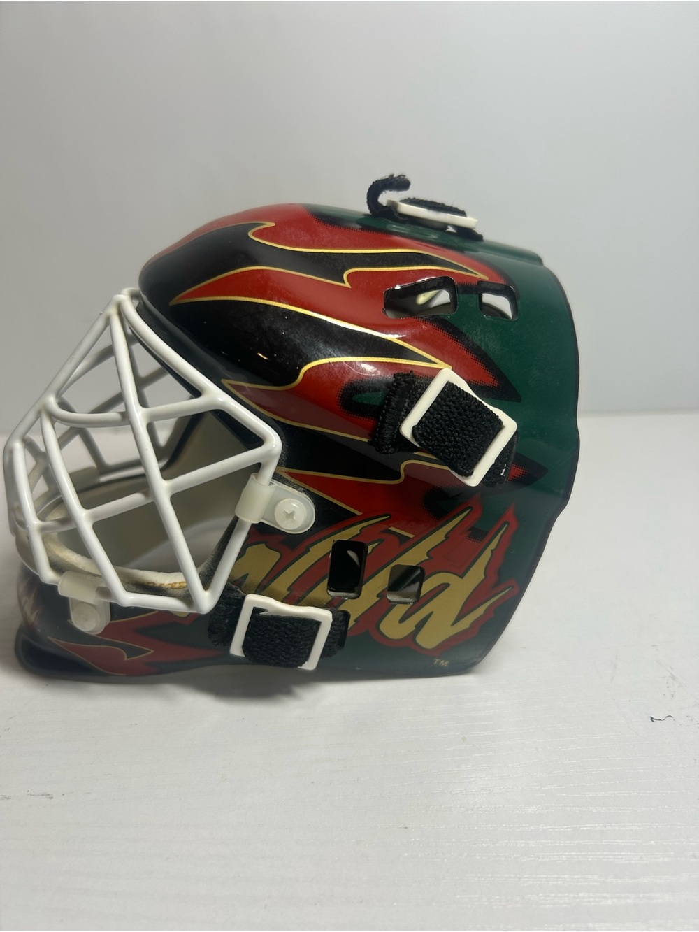 Mini Minnesota Wild Graphic Goalie Mask - Red & Green